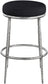 Ferro - Performance Fabric Upholstered Backless Bar Stool - Antique Silver