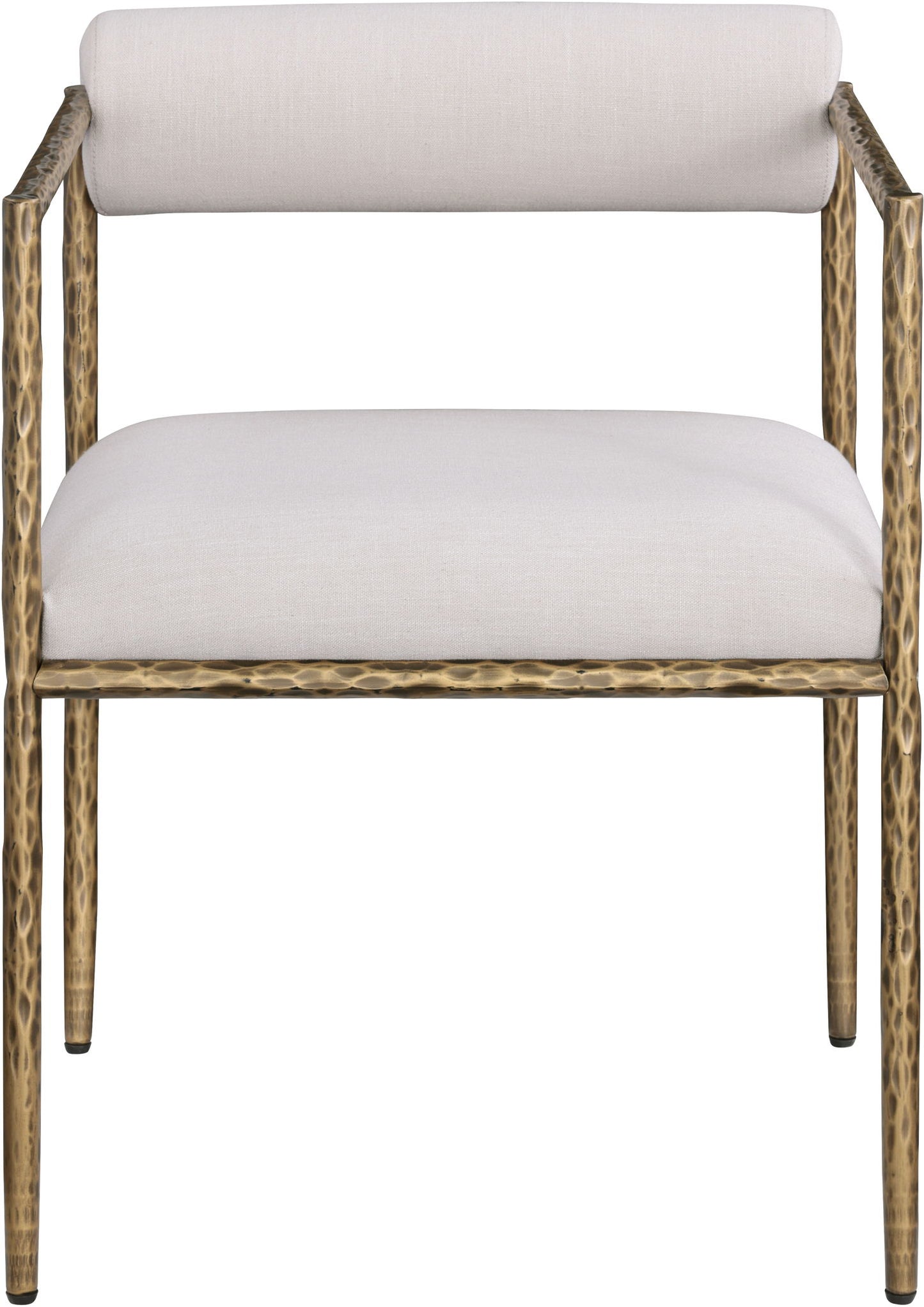 Axis - Linen Textured Beige Fabric Upholstered Dining Chair (Set of 2)