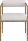 Axis - Linen Textured Beige Fabric Upholstered Dining Chair (Set of 2)