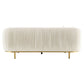 Martina - Sofa With 2 Pillows - Ivory Velvet