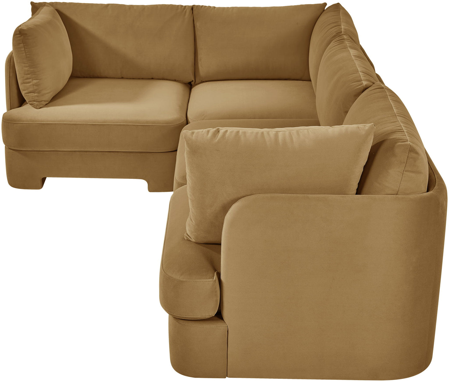 Hammond - Velvet Performance Fabric Upholstered 4 Piece Sectional