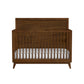 Malia - Crib With High Headboard And Guardrail - Walnut