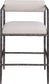 Axis - Linen Textured Beige Fabric Upholstered Counter Stool (Set of 2)