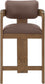 Sacha - Vegan Leather Upholstered Counter Stool With Brown Base