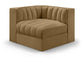 Rummi - Velvet Performance Fabric Upholstered Modular Corner Chair