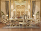 Seville - Arm Chair (Set of 2) - Synthetic Leather & Gold