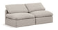 Indulge - Linen 2 Seat Modular Armless Sofa