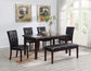 D128 - Bench - Black / Dark Brown