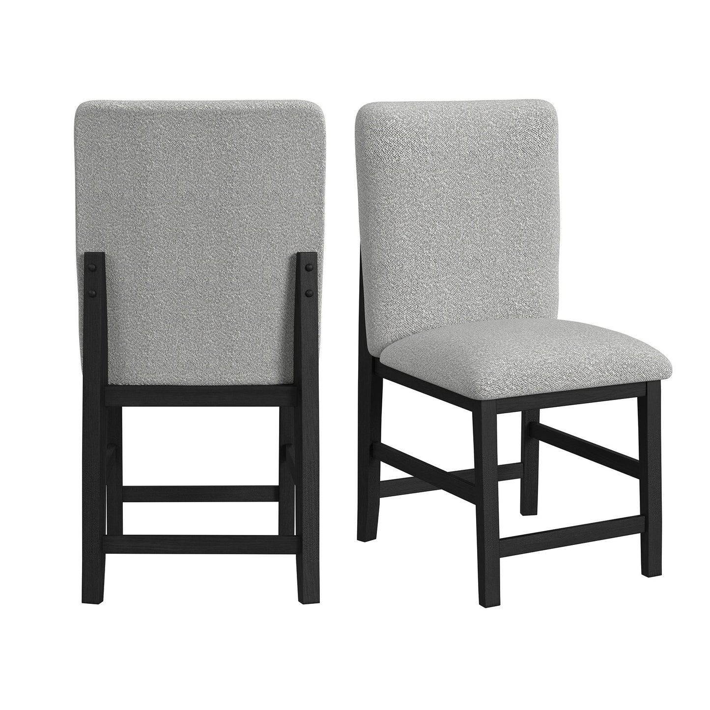 Portland - Square Back Counter Stool (Set of 2) - Black / Gray