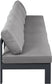Nizuc - Outdoor Patio 5 Seat Modular Armless Sofa With Gray Frame