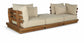 Mirella - 3 Piece Water Resistant Fabric Upholstered Outdoor Patio Modular Sofa