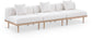 Laguna - 3 Piece Resilient Water Resistant Fabric 106.5" Outdoor Patio Armless Modular Sofa