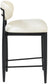 Riccio - Faux Leather Stool - Black Frame