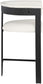 Romeo - Faux Leather Counter Stool With Black Base (Set of 2)