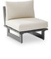 Maldives - Water Resistant Outdoor Patio Armless Chair With Gray Frame - Cream