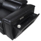 U24 - 3 Piece Power Reclining Sectional With Bluetooth Speaker, Wireless Charger, And Fridge - Black