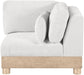 Turin - Chenille Fabric Upholstered Modular Corner Chair - Natural Base