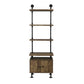 Ensata II - TV Stand Side Pier - Rustic Oak & Black