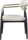 Ronda - Vegan Leather Upholstered Dining Arm Chair - Black Legs