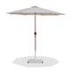 Fiji - Aluminum Patio Umbrella With Square White And Teak Base