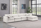 Indulge - Faux Leather 5 Piece Modular Sectional With Chaise
