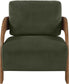 Cedra - Velvet Performance Fabric Upholstered Accent Chair - Brown Frame