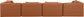 Cube - Modular 4 Piece Sofa - Cognac