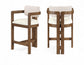 Ravina - Upholstered Counter Stool With Stained Brown Base