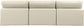 Comfy - Faux Leather Modular Armless Sofa 3 Seats
