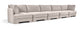Hammond - Velvet Performance Fabric Upholstered 5 Piece Sofa