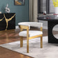 Romeo - Boucle Dining Chair With Gold Base (Set of 2)