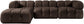 Orin - Velvet 4 Piece Modular Sectional With Chaise