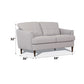 Helena - Loveseat - Pearl Gray Leather
