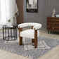 Barrel - Dining Chair - Dark Brown / Cream
