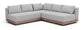 Solace - Olefin Performance Fabric 3 Piece Outdoor Patio Modular Sectional (2 Loveseats & Corner Chair)