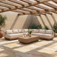 Solace - Olefin Performance Fabric 3 Piece Outdoor Patio Modular Sectional (2 Sofas & Corner Chair)