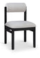 Roundhill - Fabric Dining Chair (Set of 2) - Black Frame