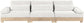 Turin - Chenille Fabric Upholstered Modular Sectional - White