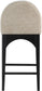 Waldorf - Chenille Stool With Black Legs