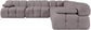 Orin - Velvet Fabric 5 Piece Modular Sectional