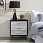 Myles - Nightstand - Black, Silver & Gold