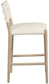 Andie - Vegan Leather Upholstered Counter Stool - Natural Base