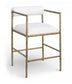 Axis - Linen Textured Cream Fabric Upholstered Counter Stool (Set of 2)
