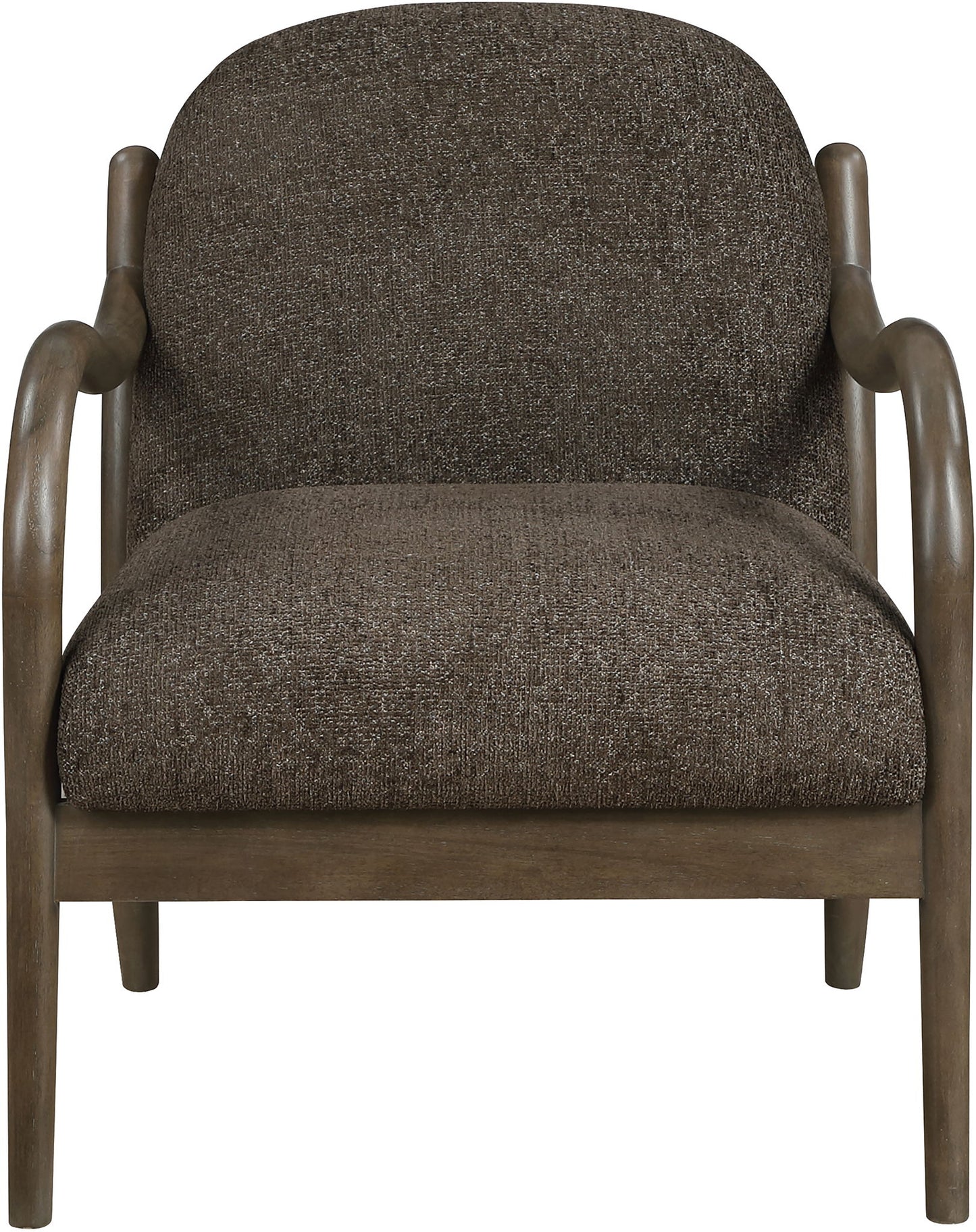 Helmsley - Performance Fabric Upholstered Accent Chair - Brown Frame
