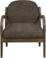 Helmsley - Performance Fabric Upholstered Accent Chair - Brown Frame