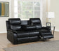 U184 - Motion Sofa With Drop Down Table - Black