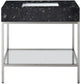 Marmo - Engineered Marble Bathroom Vanity With Chrome Base