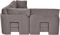 Hammond - Velvet Performance Fabric Upholstered 4 Piece Armless Sectional