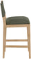 Avon - Linen Textured Performance Fabric Upholstered Counter Stool