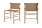 Santos - Vegan Leather Upholstered Dining Chair With Stained Natural Base (Set of 2)